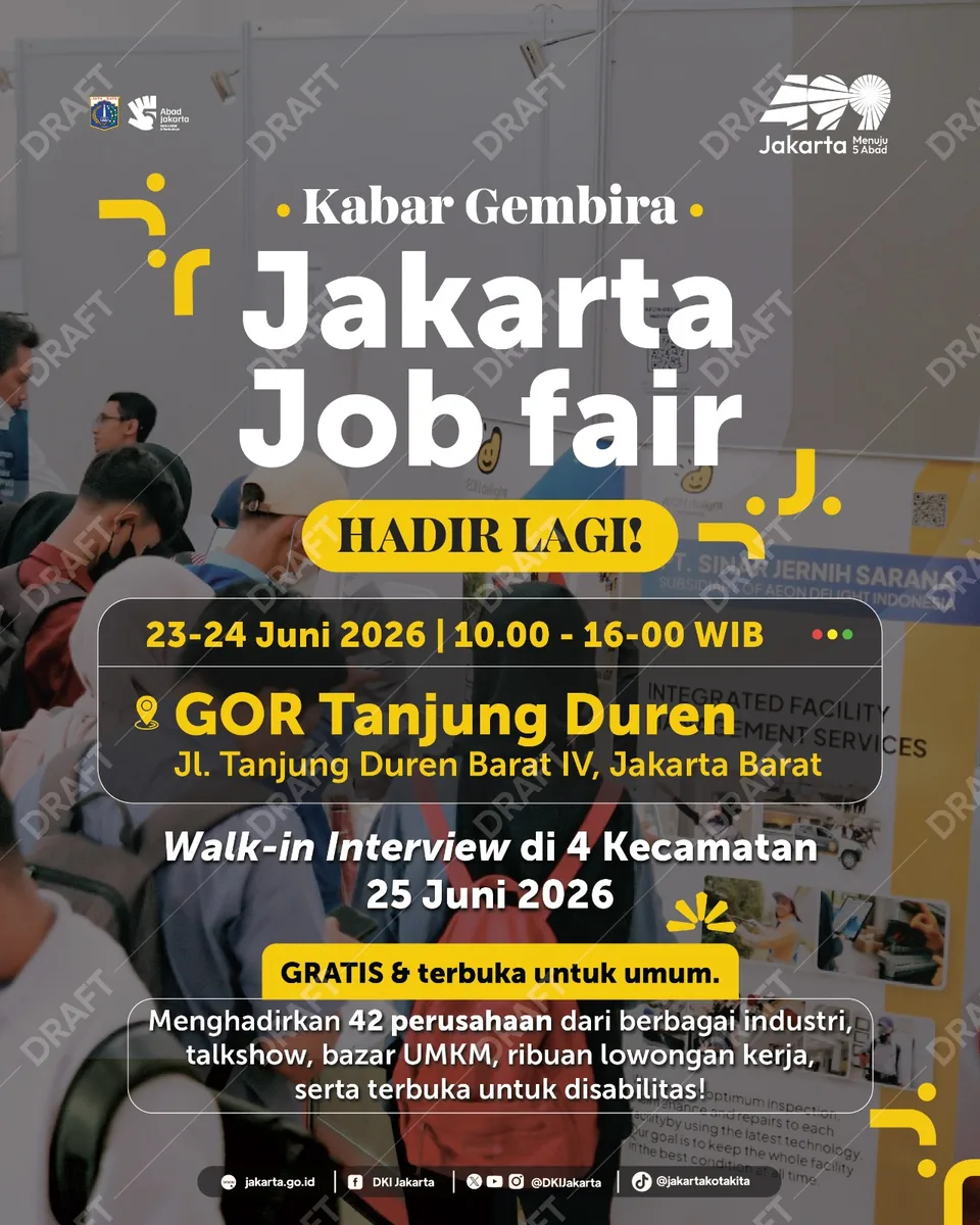 Job Fair Kabupaten Lombok Timur 2026 (Suku Dinas TKTE Wilayah Kabupaten Lombok Timur Barat) : 23-24 Juni 2026
